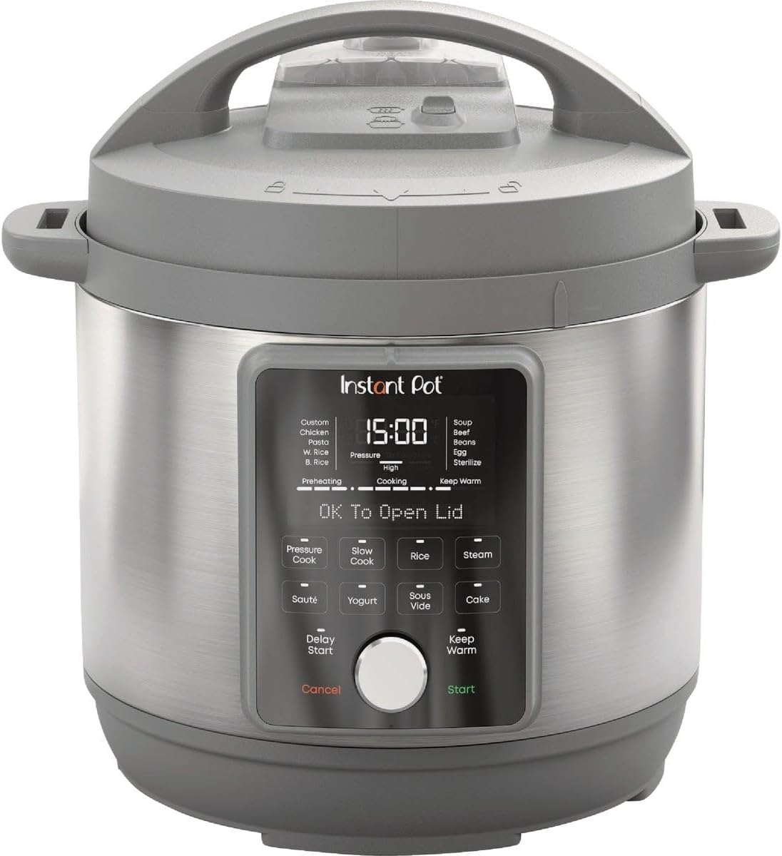 Slow Cooker Ceramic - Plus, 8-Quart Whisper Quiet 9-in-1 Electric