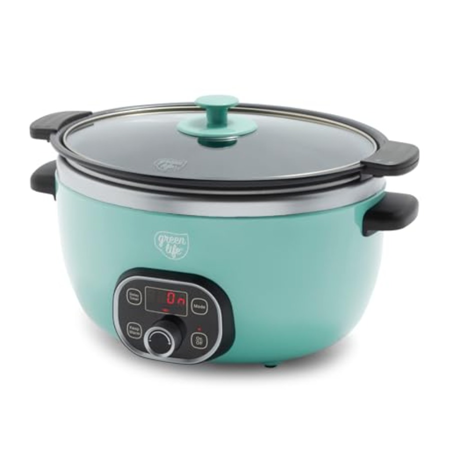 Slow Cooker Ceramic - 6QT Ceramic Slow Cooker, PFAS-Free, Programmable,