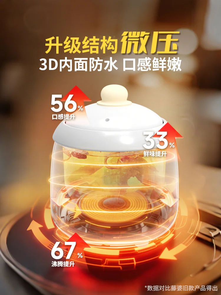 Slow Cooker Ceramic - 220V Tengpo Electric Slow Cooker Small