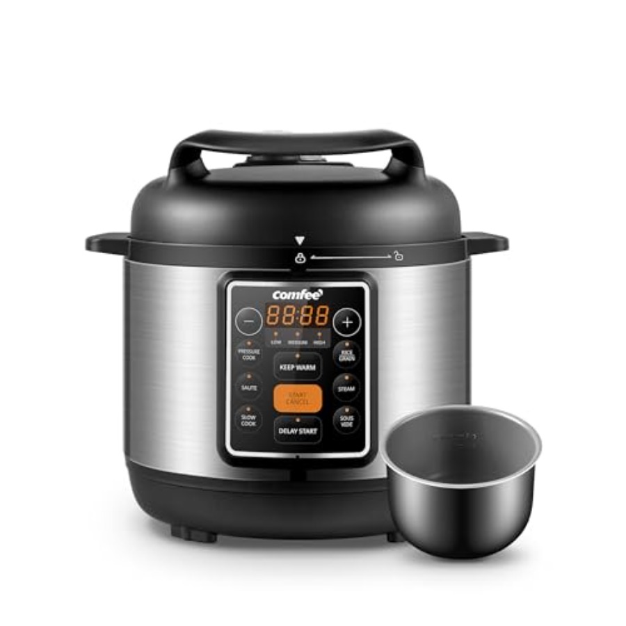 Slow Cooker Ceramic - 7-in-1 Small Electric Pressure Cooker with