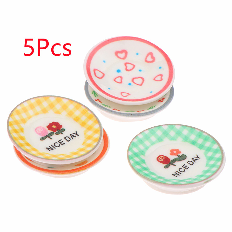 5Pcs 1/12 Dollhouse Mini Plate - Kitchen Appliances Store 评论和价格