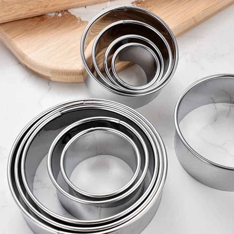 5PCS Round Stainless Steel Bis - Kitchen Appliances For Baking 评论和价格