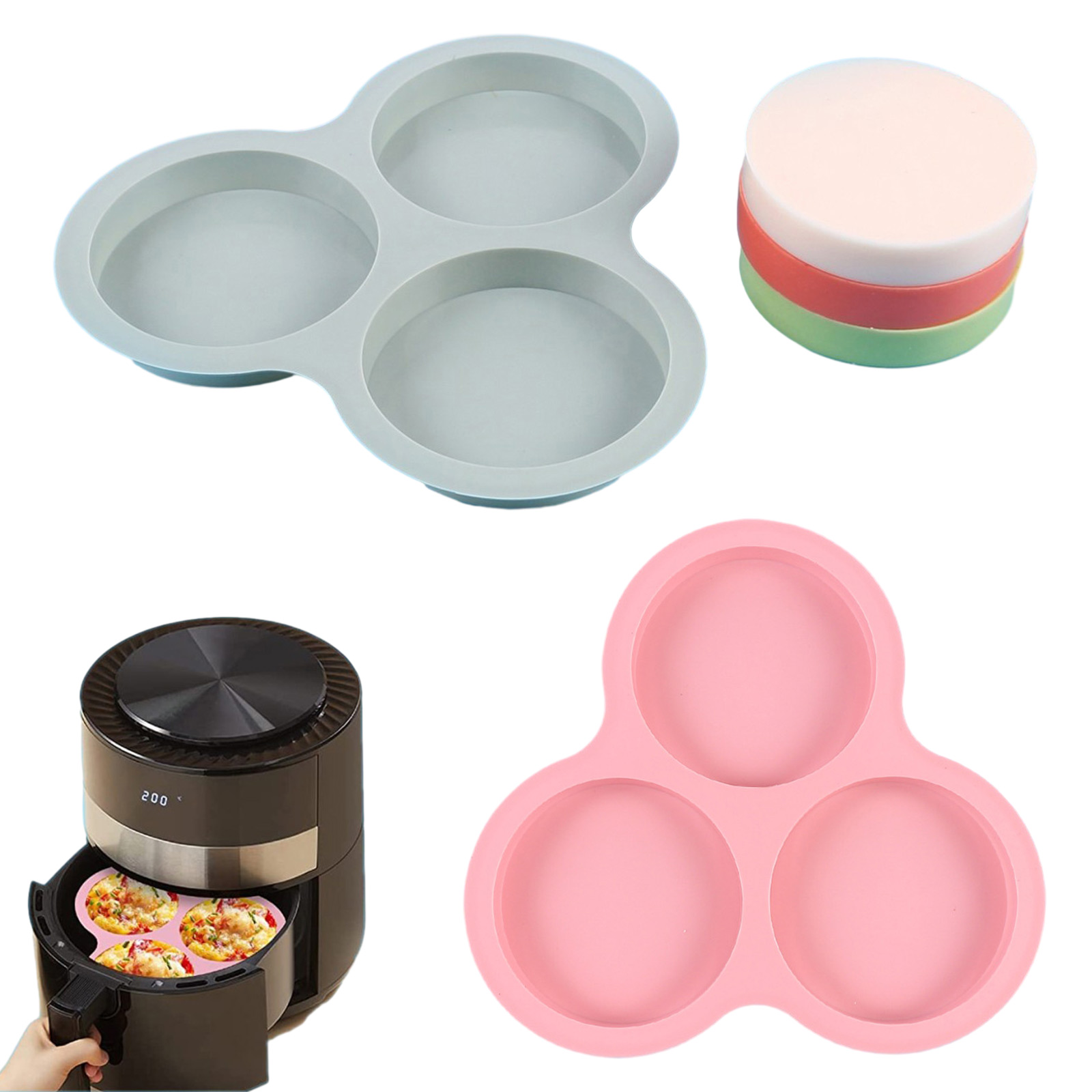1/2pcs Silicone Air Fryer Egg  - Kitchen Appliances For Baking 评论和价格