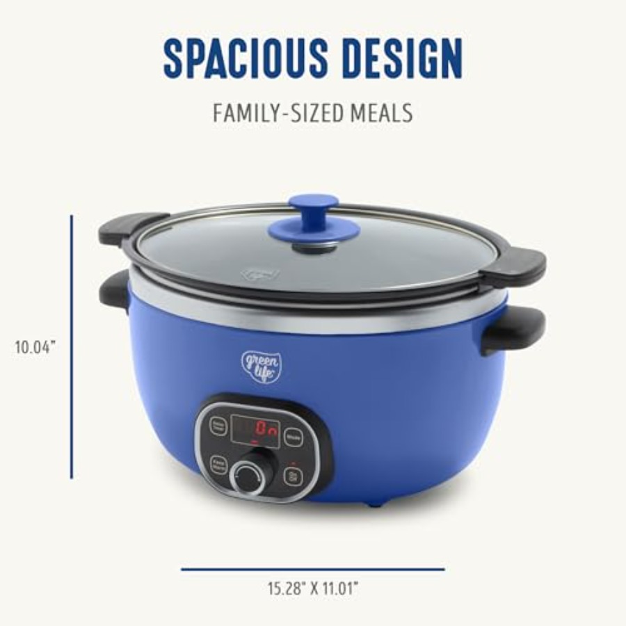 6QT Slow Cooker, Non-Toxic PFA - Slow Cooker Ceramic 评论和价格