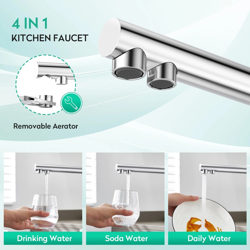 Soda 4 Way Kitchen Faucet Kitc - Kitchen Appliances Sales 评论和价格