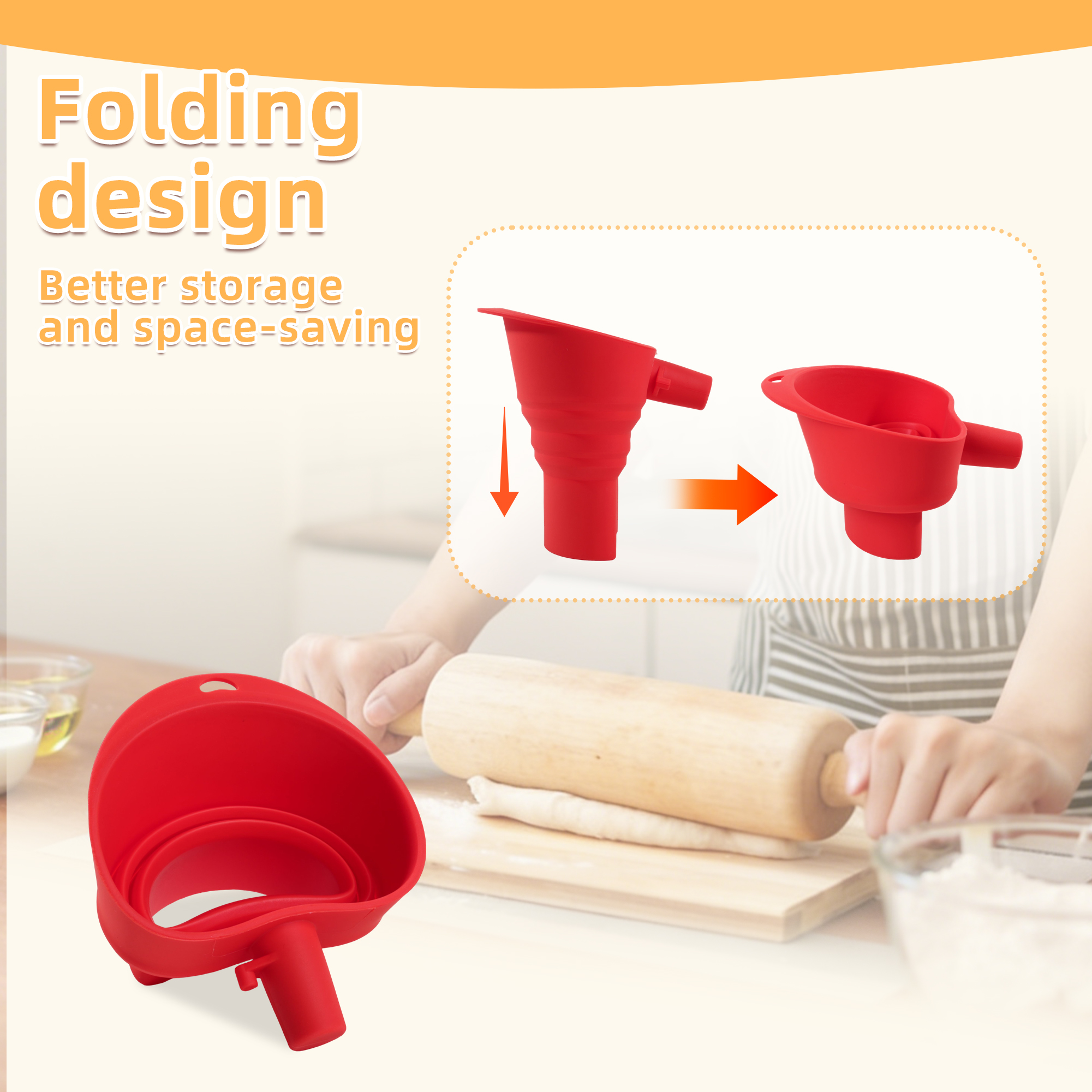 1/3pcs mix Silicone Flour Funn - Kitchen Appliances Sales 评论和价格